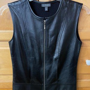 Women's Leather Front Vest